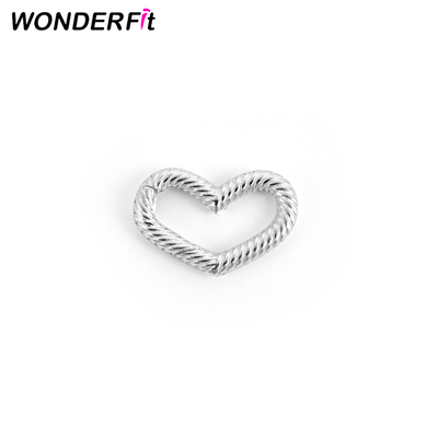 WF-C02 | Oxidized Antique Silver Plated Non Plated Heart Clasp No Trigger Silver Clasp Connector